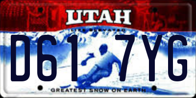 UT license plate D617YG
