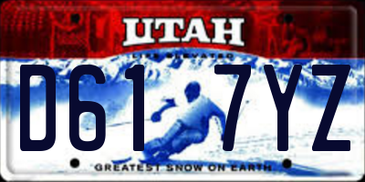 UT license plate D617YZ