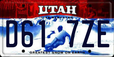 UT license plate D617ZE
