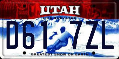 UT license plate D617ZL