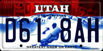 UT license plate D618AH