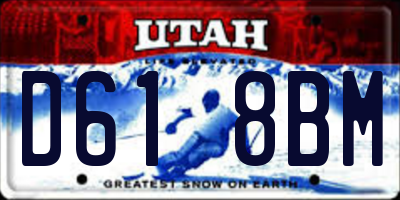 UT license plate D618BM