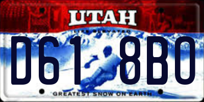UT license plate D618BO