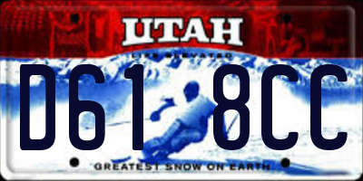 UT license plate D618CC