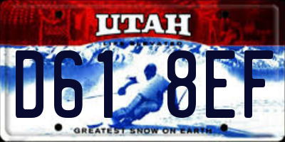 UT license plate D618EF
