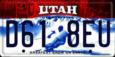 UT license plate D618EU