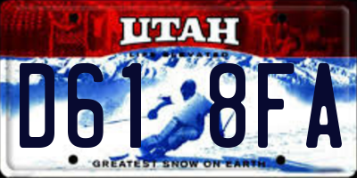 UT license plate D618FA