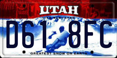 UT license plate D618FC