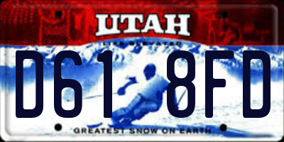 UT license plate D618FD