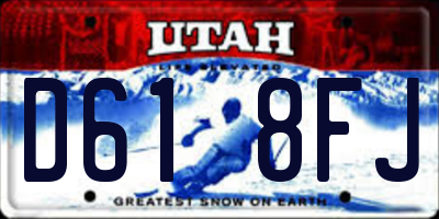 UT license plate D618FJ