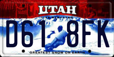 UT license plate D618FK