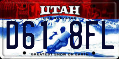 UT license plate D618FL