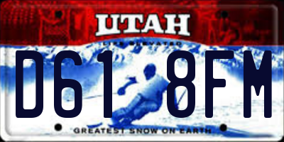 UT license plate D618FM