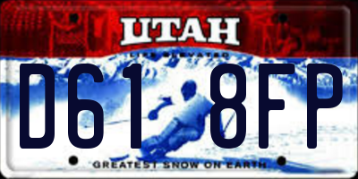UT license plate D618FP
