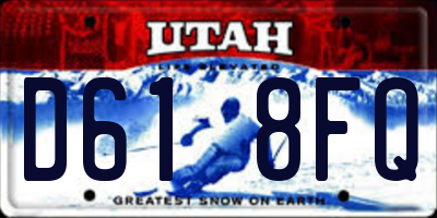 UT license plate D618FQ