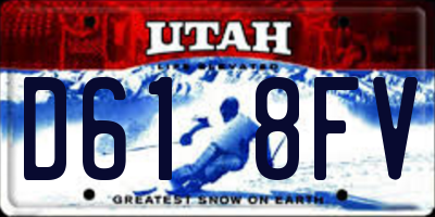 UT license plate D618FV
