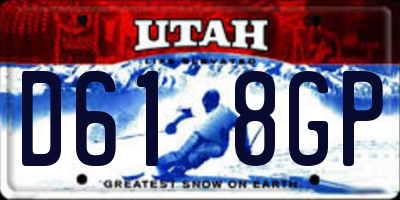 UT license plate D618GP