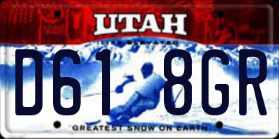 UT license plate D618GR