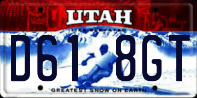 UT license plate D618GT