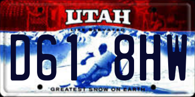 UT license plate D618HW