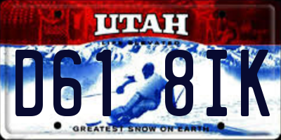UT license plate D618IK
