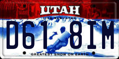 UT license plate D618IM