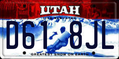 UT license plate D618JL
