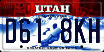 UT license plate D618KH