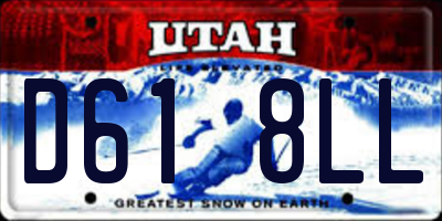 UT license plate D618LL