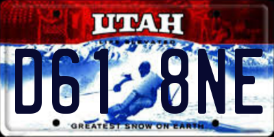 UT license plate D618NE