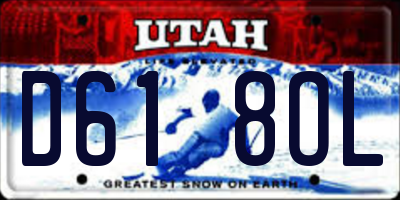 UT license plate D618OL