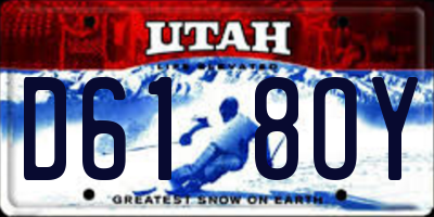 UT license plate D618OY