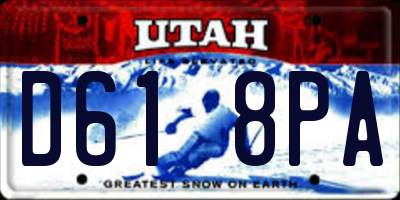 UT license plate D618PA