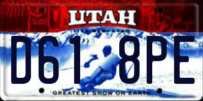 UT license plate D618PE
