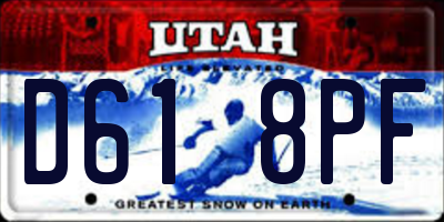 UT license plate D618PF