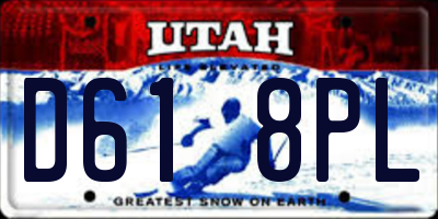 UT license plate D618PL