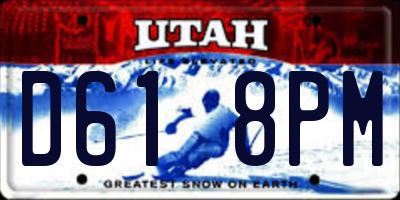 UT license plate D618PM
