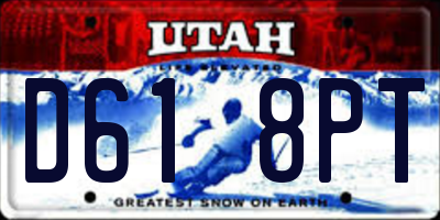UT license plate D618PT