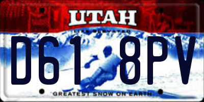 UT license plate D618PV