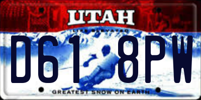 UT license plate D618PW