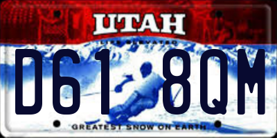 UT license plate D618QM