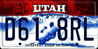 UT license plate D618RL