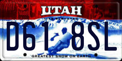 UT license plate D618SL