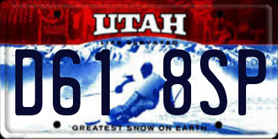 UT license plate D618SP