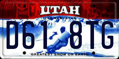 UT license plate D618TG