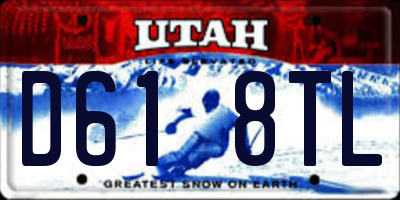 UT license plate D618TL