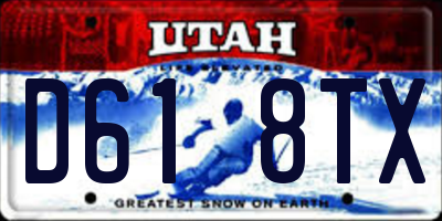 UT license plate D618TX