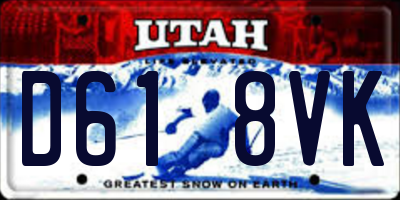 UT license plate D618VK