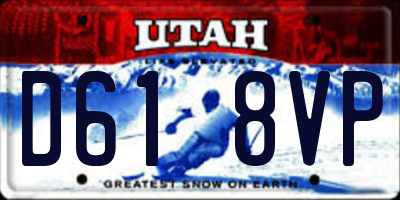 UT license plate D618VP