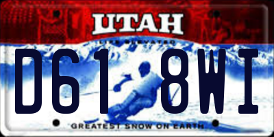 UT license plate D618WI